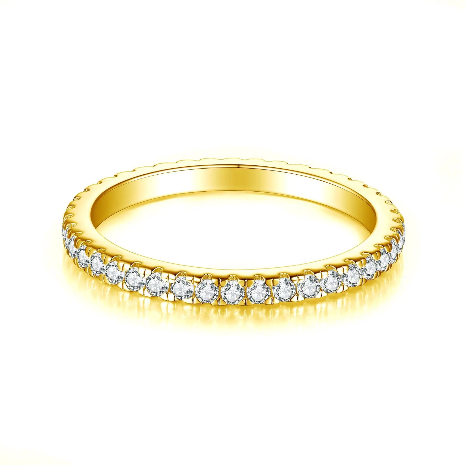 D VVS1 Full Moissanite Ring 925 Sterling Sliver for Women Trendy Solitaire Engagement Wedding Band GRA Certified Ring Party Gift